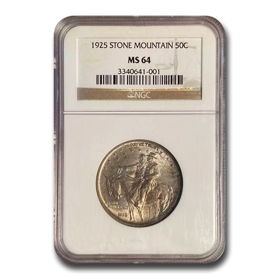 1925 Stone Mountain Half Dollar MS-64 NGC 1925 Stone Mountain Half Dollar MS-64 NGC